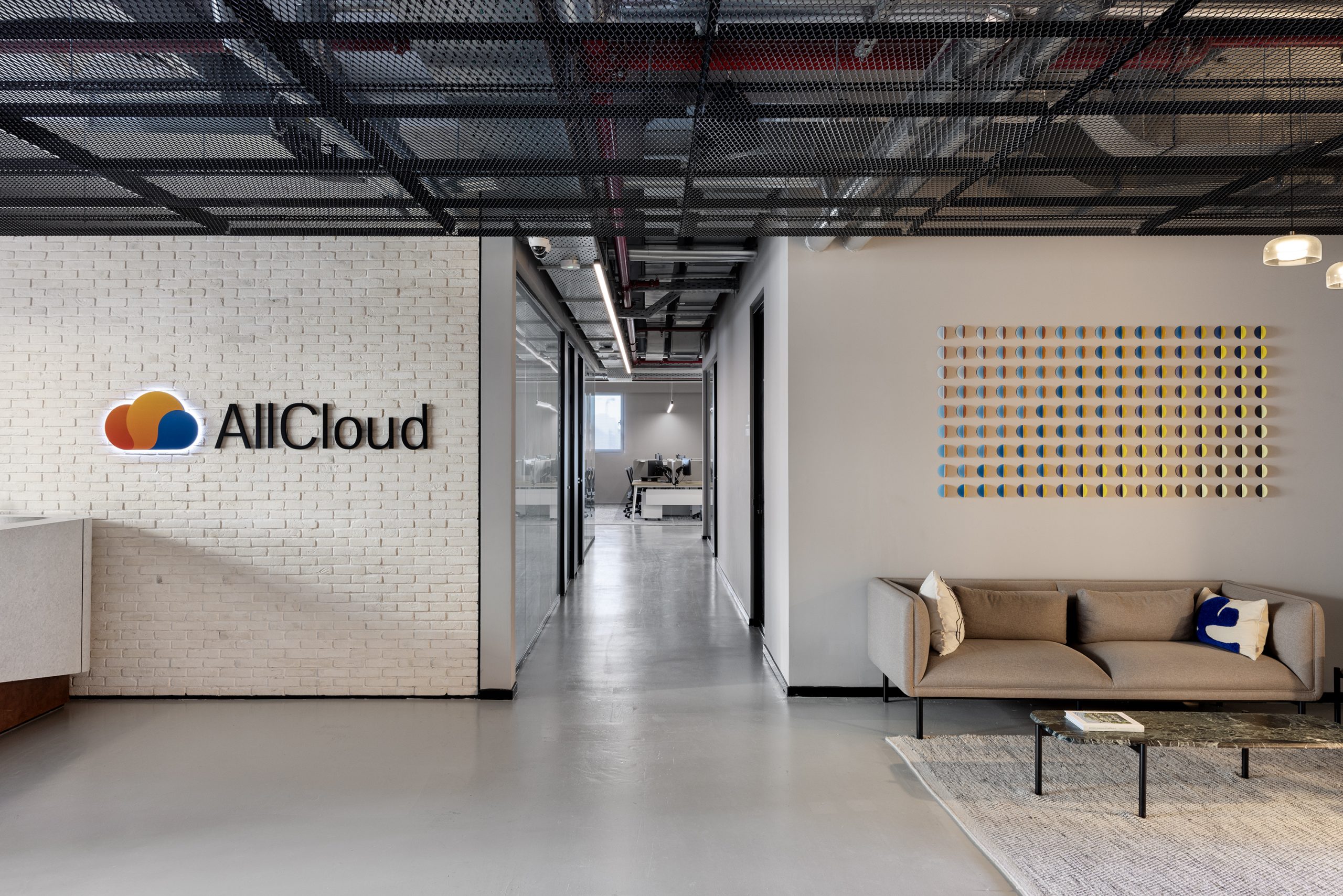 AllCloud bold workplace branding installation