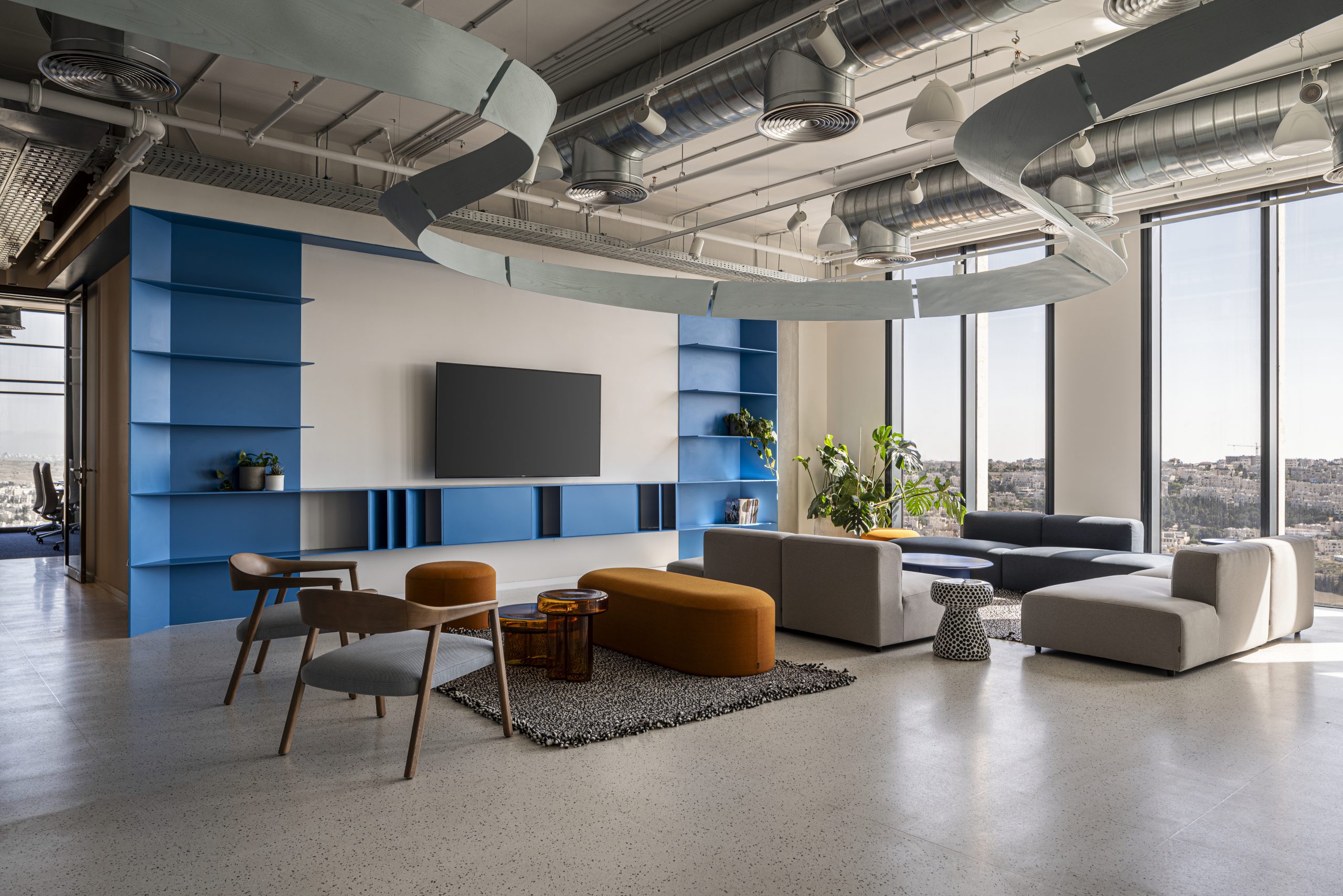 Cross River workplace branding by Studio Hube